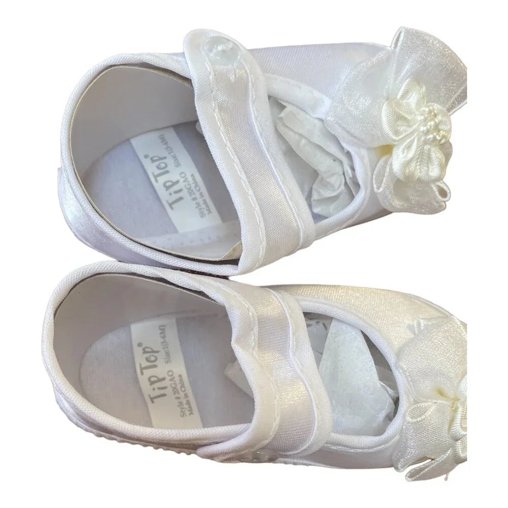 Tip Top white Christening/Baptism Baby Girl Ballerina shoes